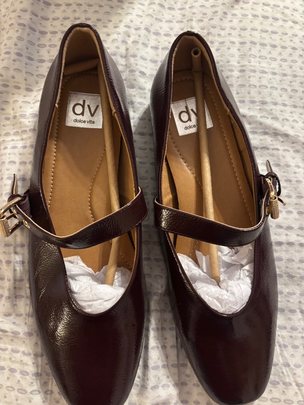 NWOT DV by Dolce Vita Mulaney Mary Jane Flat Burgundy 10